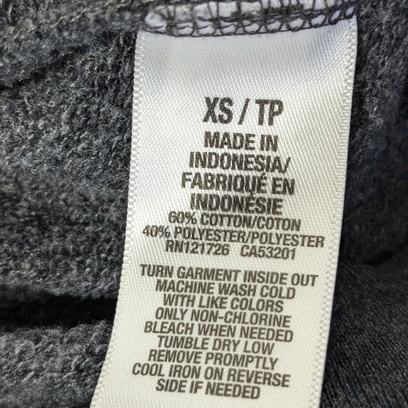 Aeropostale Women's Charcoal Black & Pink Hoodie Sz XS Pullover V-2 - Picture 6 of 9